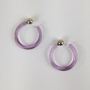 Baublebar Translucent Plum Hoop Earrings